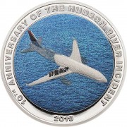 Cook Islands MIRACLE ON THE HUDSON RIVER INCIDENT 10 Years $1 Silver Coin 2019 Proof